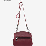 Kleine Handtasche aus recycelten Materialien in Bordeaux.