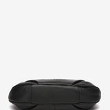 Black leather hobo bag