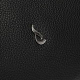 Black leather hobo bag