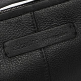 Black leather hobo bag