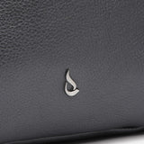 Silver leather hobo bag