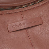 Pink leather hobo bag
