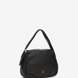 Black leather shoulder bag
