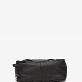 Black leather shoulder bag
