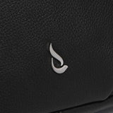 Black leather shoulder bag