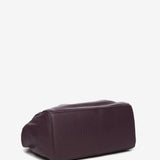 Purple leather shoulder bag