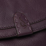 Purple leather shoulder bag