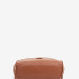 Small shopper bag in cognac leather