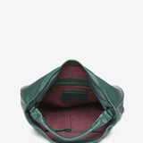 Grüne Leder-Hobo-Tasche