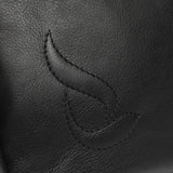 Schwarze Lederhandtasche