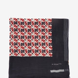 Geometric print wool scarf in grey
