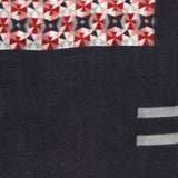 Geometric print wool scarf in grey