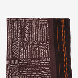 Brown geometric print wool scarf