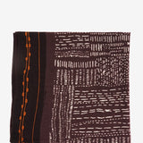 Brown geometric print wool scarf