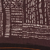 Brown geometric print wool scarf