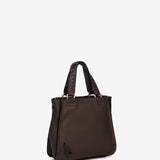 Brown leather shoulder bag