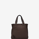 Brown leather shoulder bag