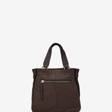 Brown leather shoulder bag