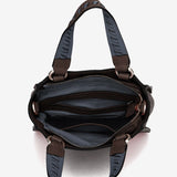 Brown leather shoulder bag