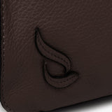 Brown leather shoulder bag