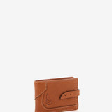 Cognac leather card holder