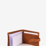 Cognac leather card holder