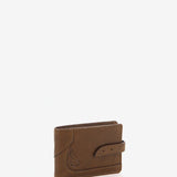 Leather card holder in green