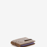 Leather card holder in green