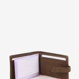Leather card holder in green