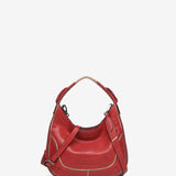 Small leather shoulder bag in red