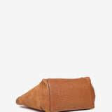 Small leather shopper bag in cognac