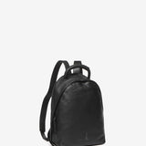 Black leather backpack