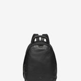 Black leather backpack