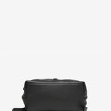 Black leather backpack