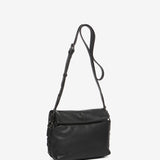 Black leather shoulder bag