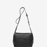Black leather shoulder bag