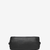 Black leather shoulder bag