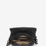 Black leather shoulder bag