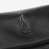 Black leather shoulder bag