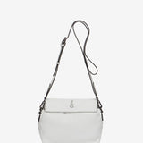 White leather shoulder bag