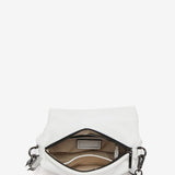 White leather shoulder bag