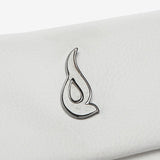 White leather shoulder bag