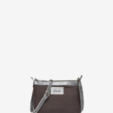 Leather handbag in silver