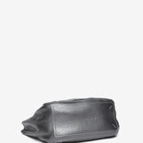 Leather handbag in silver