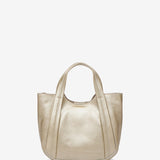 Gold leather handbag