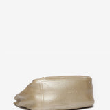 Gold leather handbag