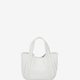 Bolso de mano pequeño de piel en blanco