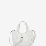 Bolso de mano pequeño de piel en blanco