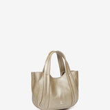 Small leather handbag in gold