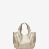 Small leather handbag in gold
